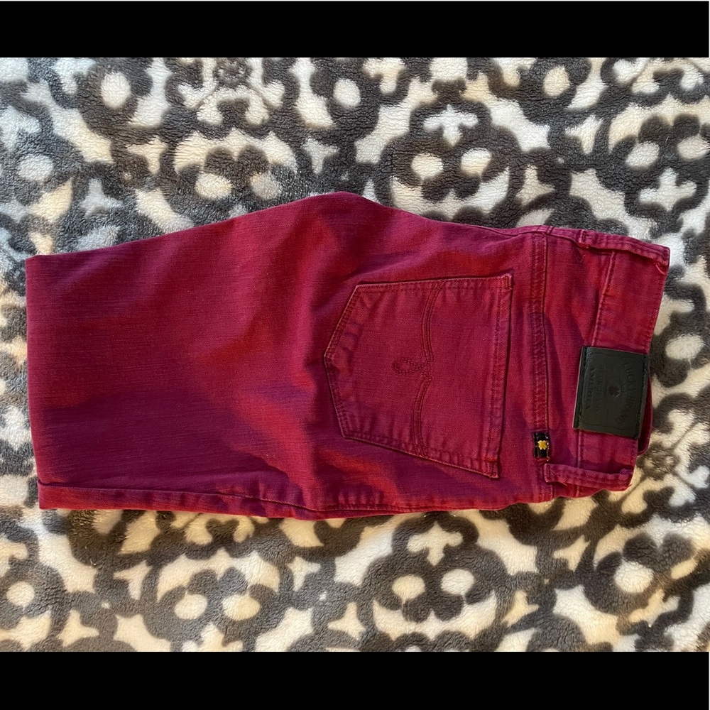 Burgundy lucky brand skinny jeans
